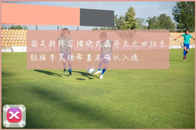 国足新阵容揭晓武磊蒋光太回归王钰栋李昊杨希基本确认入选